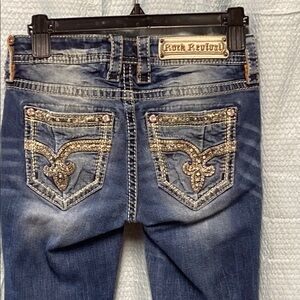 Rock Revival Sherry size 26 mid rise ankle skinny‎ bling with Silver Accents